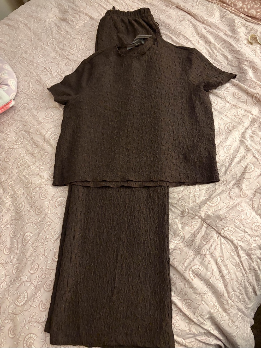 Primark Brown Textured Two-Piece Set